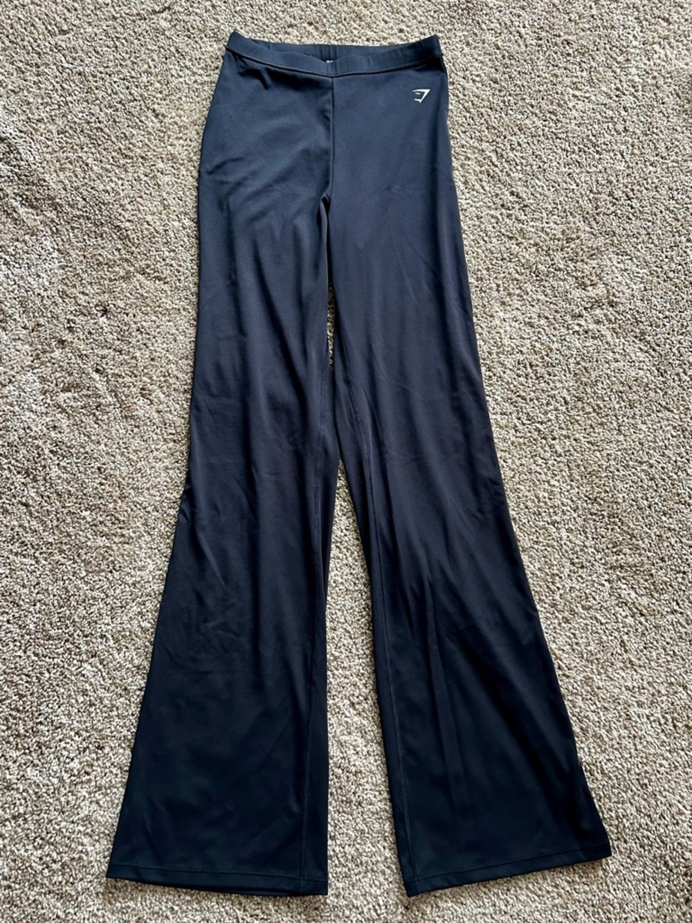 Gymshark Black Flare Leggings with Subtle Logo